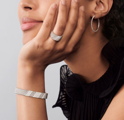 [Marins]Five-row diamond bracelet