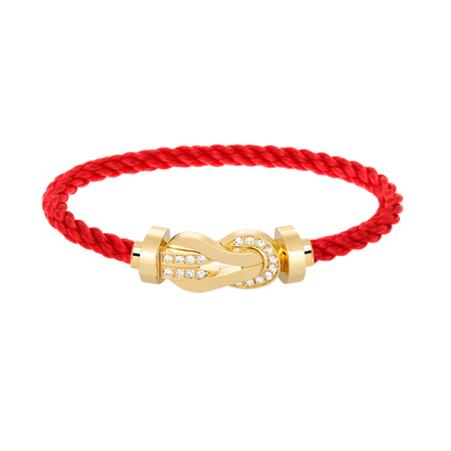 [Marins]CHANCE LARGE 8 FIGURE BUCKLE HALF DIAMOND BRACELET GOLD