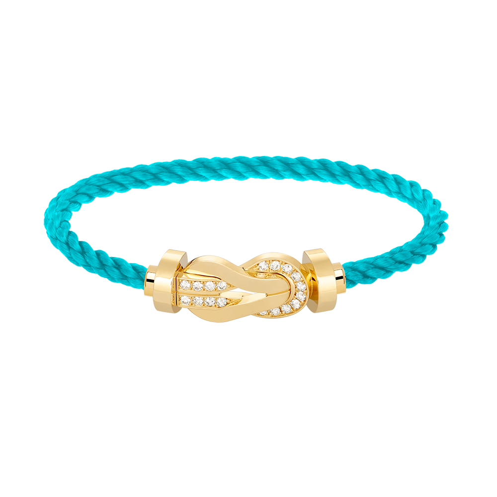 [Marins]CHANCE LARGE 8 FIGURE BUCKLE HALF DIAMOND BRACELET GOLD
