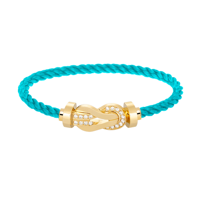 [Marins]CHANCE LARGE 8 FIGURE BUCKLE HALF DIAMOND BRACELET GOLD