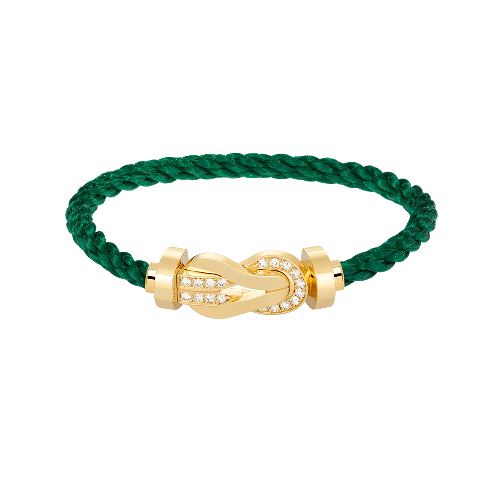 [Marins]CHANCE LARGE 8 FIGURE BUCKLE HALF DIAMOND BRACELET GOLD