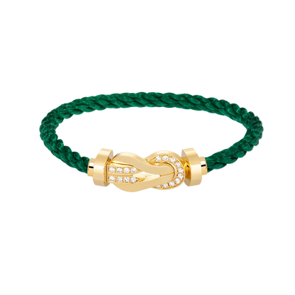 [Marins]CHANCE LARGE 8 FIGURE BUCKLE HALF DIAMOND BRACELET GOLD