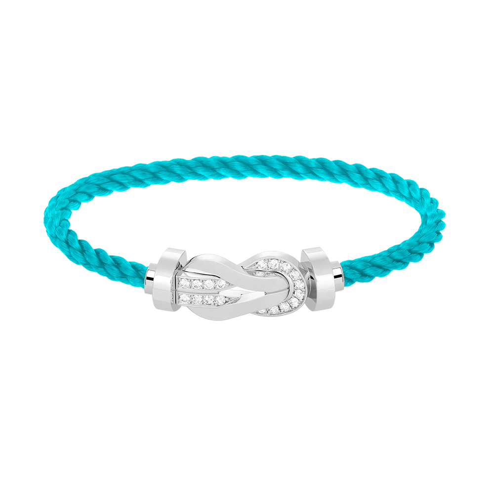 [Marins]CHANCE LARGE 8 FIGURE BUCKLE HALF DIAMOND BRACELET SILVER