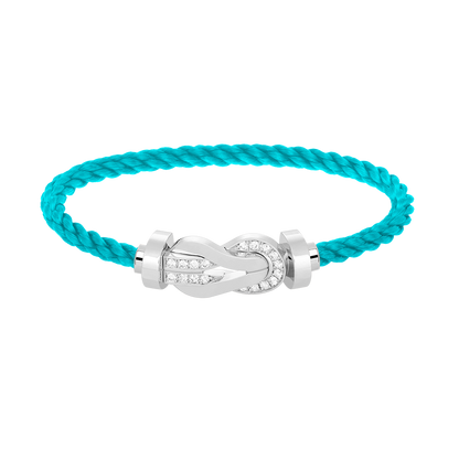 [Marins]CHANCE LARGE 8 FIGURE BUCKLE HALF DIAMOND BRACELET SILVER