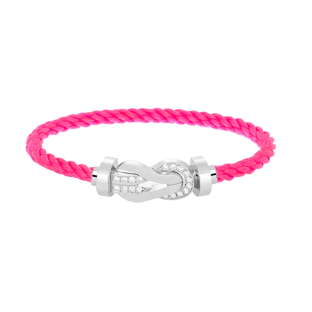 [Marins]CHANCE LARGE 8 FIGURE BUCKLE HALF DIAMOND BRACELET SILVER