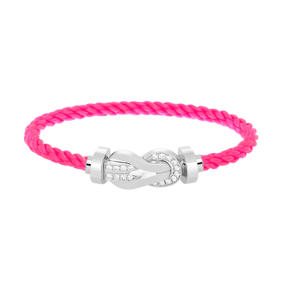 [Marins]CHANCE LARGE 8 FIGURE BUCKLE HALF DIAMOND BRACELET SILVER