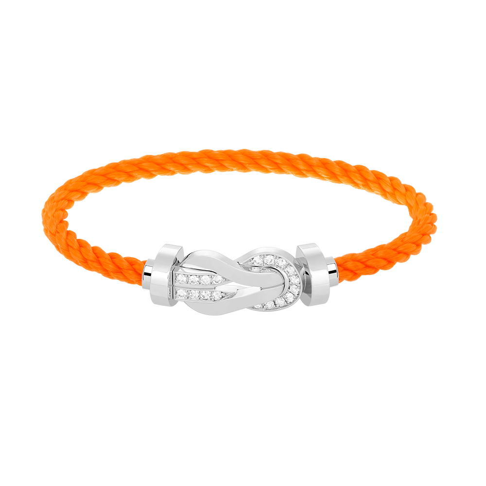 [Marins]CHANCE LARGE 8 FIGURE BUCKLE HALF DIAMOND BRACELET SILVER