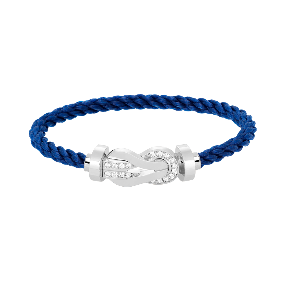 [Marins]CHANCE LARGE 8 FIGURE BUCKLE HALF DIAMOND BRACELET SILVER
