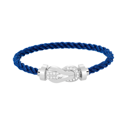 [Marins]CHANCE LARGE 8 FIGURE BUCKLE HALF DIAMOND BRACELET SILVER