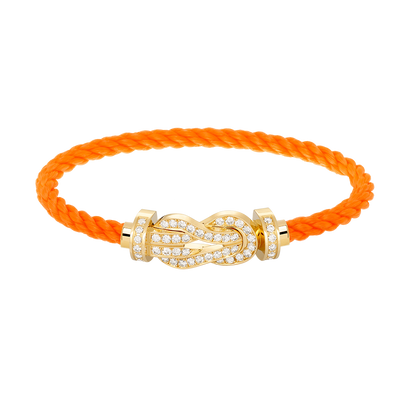 [Marins]CHANCE LARGE 8 FIGURE BUCKLE FULLDIAMOND BRACELET GOLD