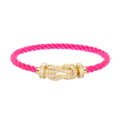 [Marins]CHANCE LARGE 8 FIGURE BUCKLE FULLDIAMOND BRACELET GOLD