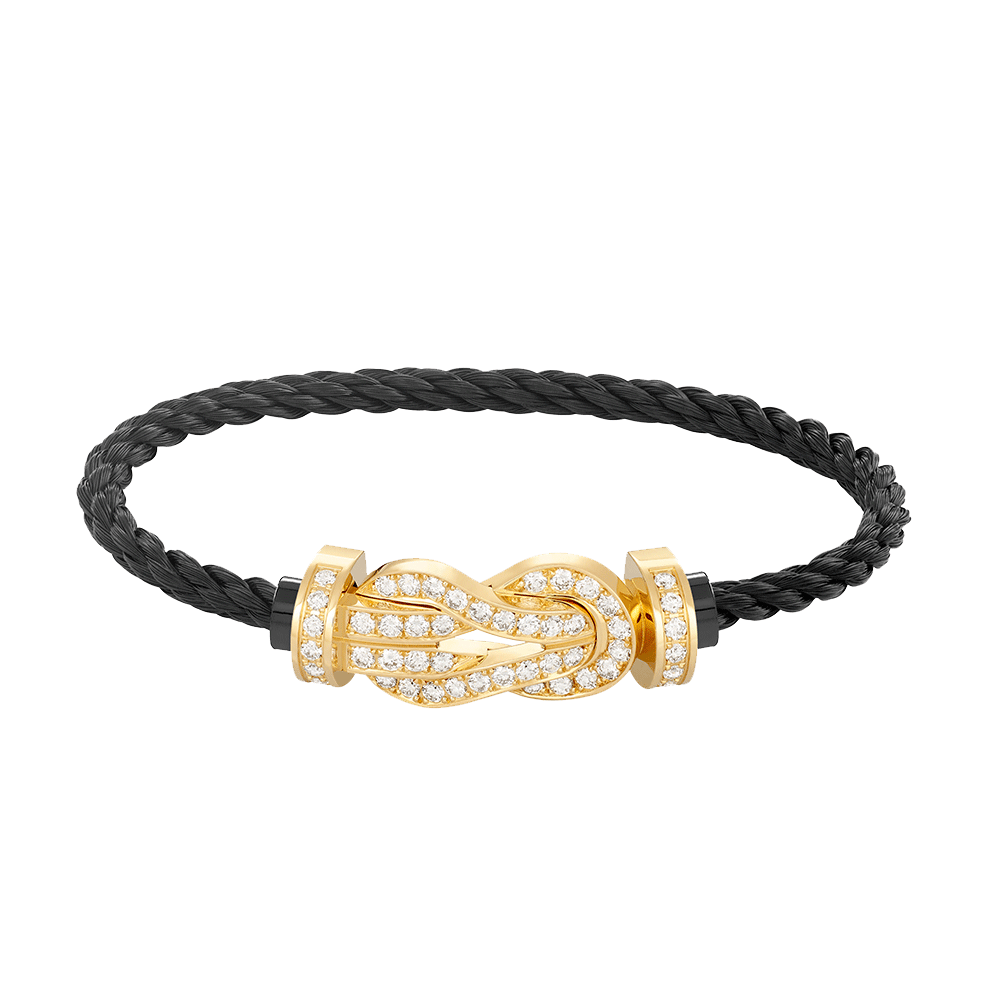 [Marins]CHANCE LARGE 8 FIGURE BUCKLE FULLDIAMOND BRACELET GOLD