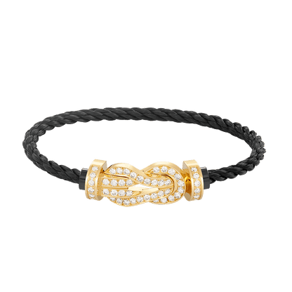 [Marins]CHANCE LARGE 8 FIGURE BUCKLE FULLDIAMOND BRACELET GOLD
