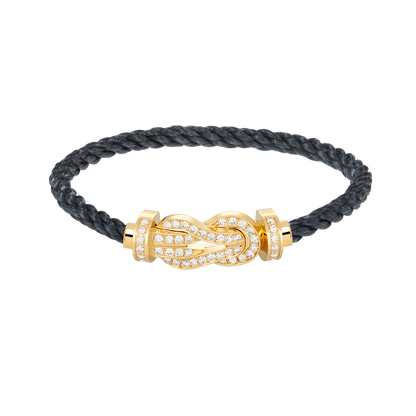 [Marins]CHANCE LARGE 8 FIGURE BUCKLE FULLDIAMOND BRACELET GOLD