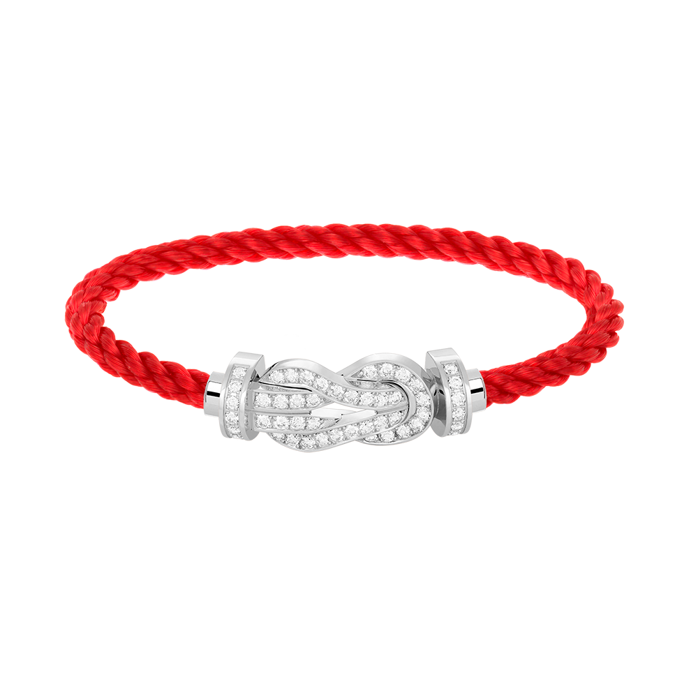 [Marins]CHANCE LARGE 8 FIGURE BUCKLE FULL DIAMOND BRACELET SILVER