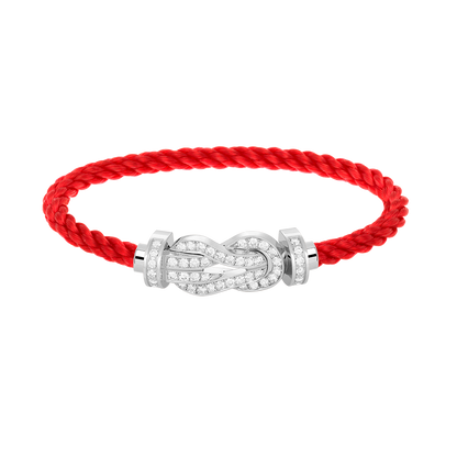 [Marins]CHANCE LARGE 8 FIGURE BUCKLE FULL DIAMOND BRACELET SILVER