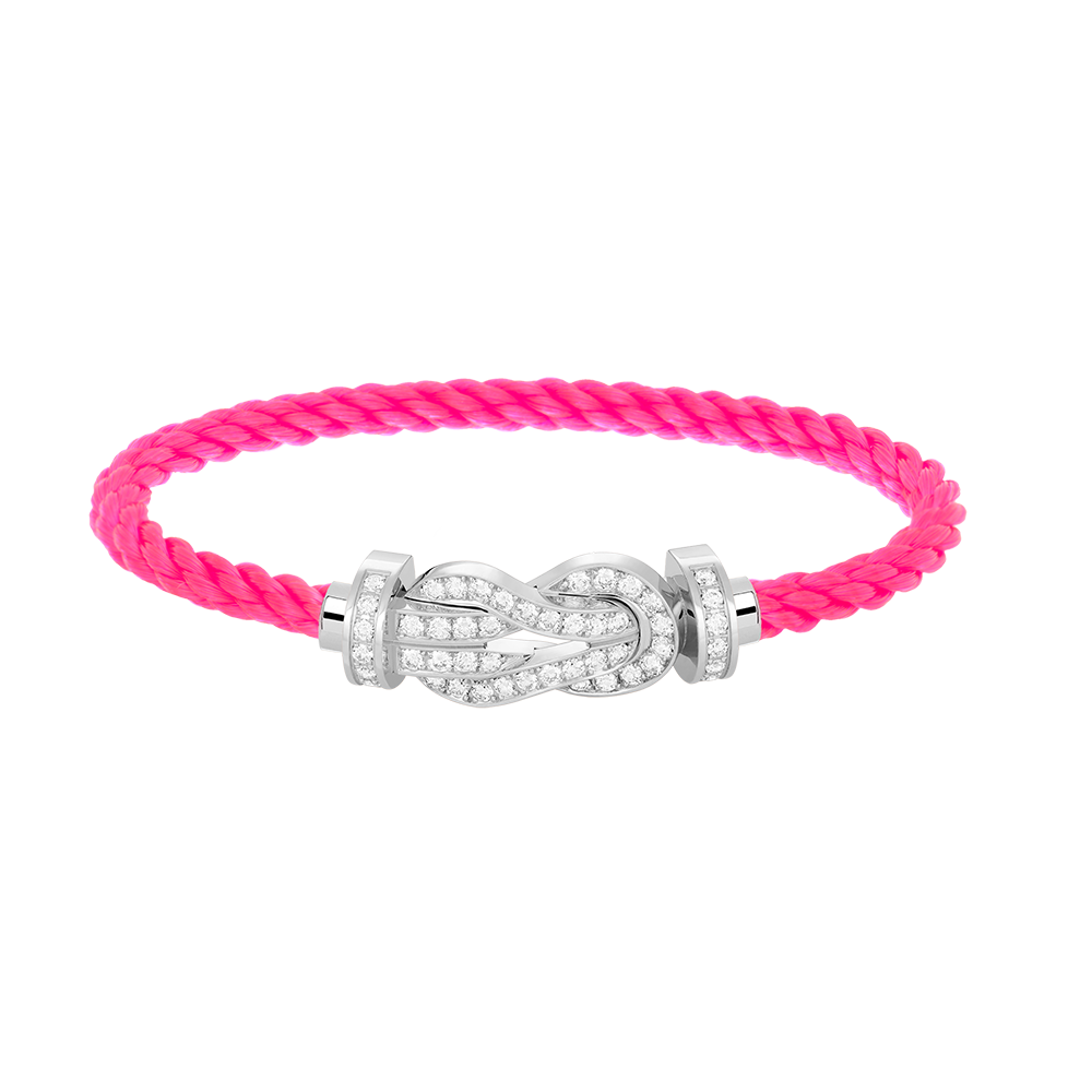 [Marins]CHANCE LARGE 8 FIGURE BUCKLE FULL DIAMOND BRACELET SILVER