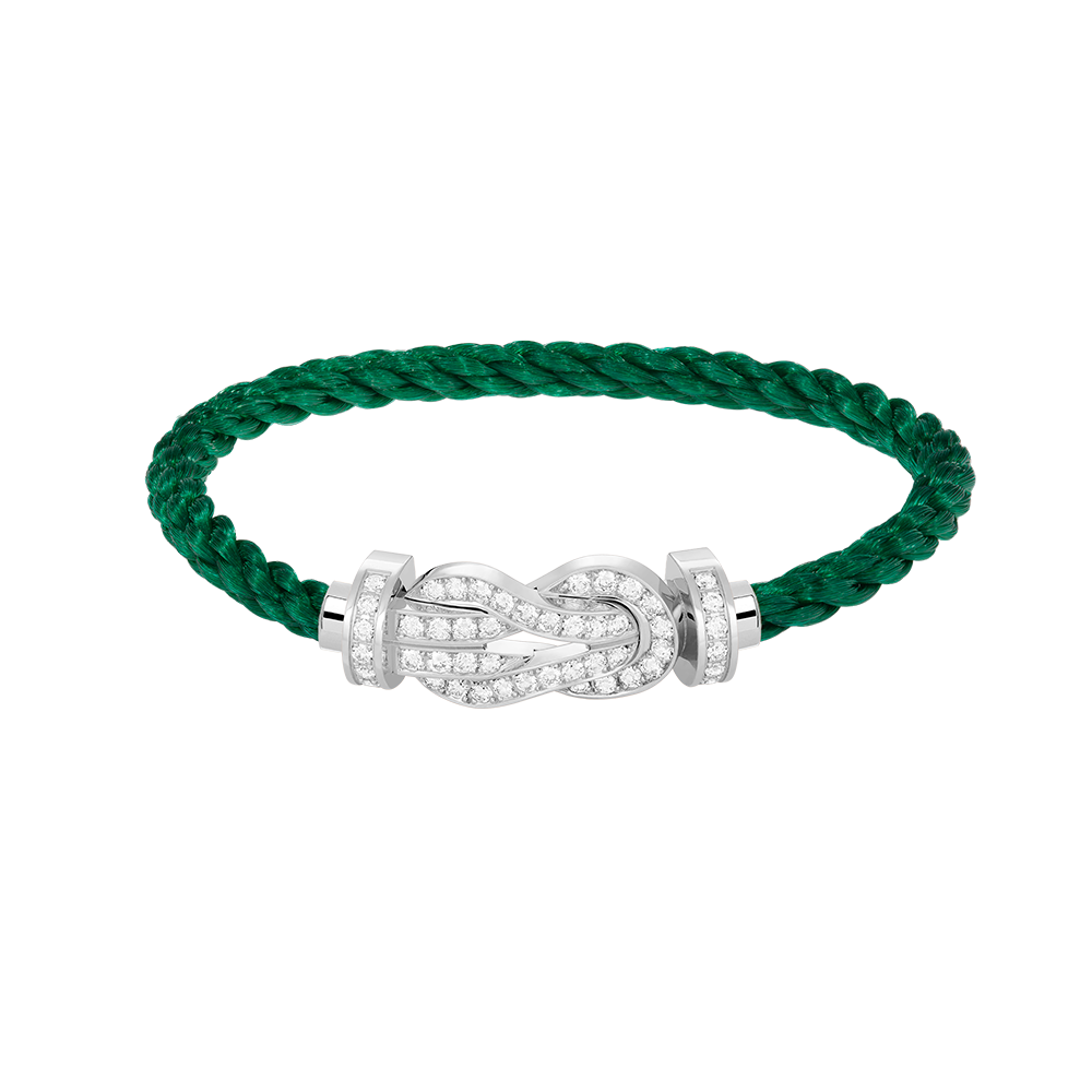 [Marins]CHANCE LARGE 8 FIGURE BUCKLE FULL DIAMOND BRACELET SILVER