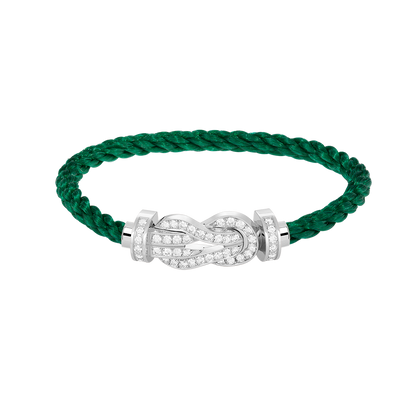 [Marins]CHANCE LARGE 8 FIGURE BUCKLE FULL DIAMOND BRACELET SILVER