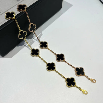 [Marins] CLOVER 5 MOTIF ONYXS BRACELET COLLECTION
