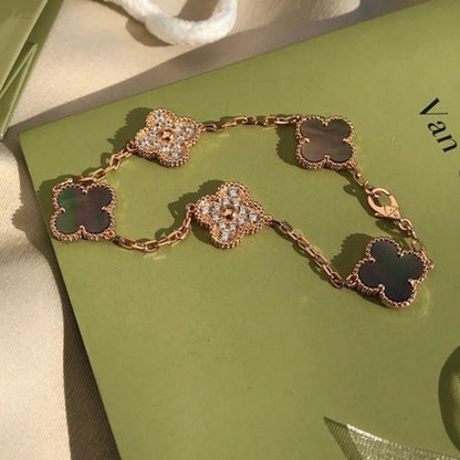 [Marins] CLOVER 5 MOTIF GRAY MOP BRACELET COLLECTION