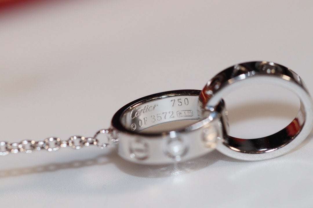 [Marins]LOVE NECKLACE PINK GOLD AND SILVER