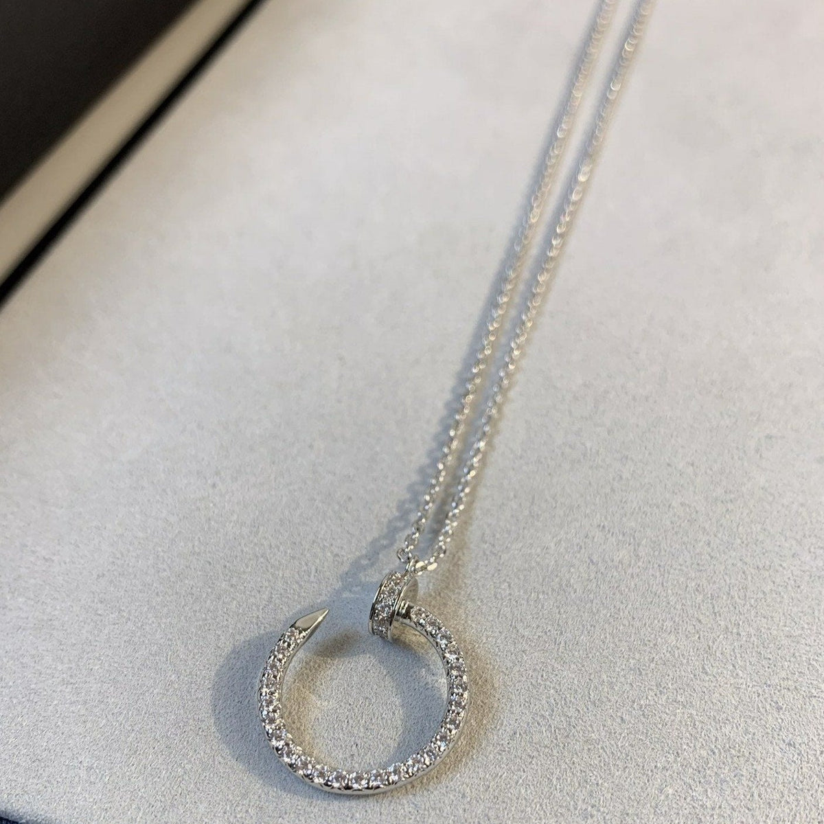 [Marins]JUSTE NECKLACE SILVER DIAMONDS