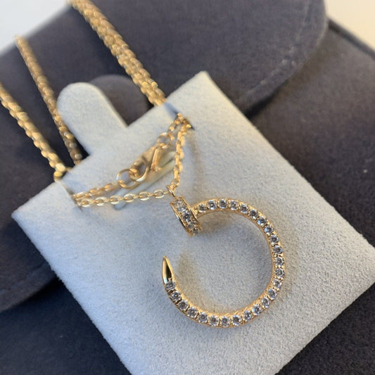 [Marins]JUSTE NECKLACE PINK GOLD DIAMONDS