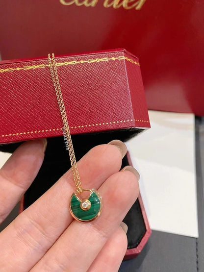 [Marins]AMULETTE Marins GOLD MALACHITE NECKLACE