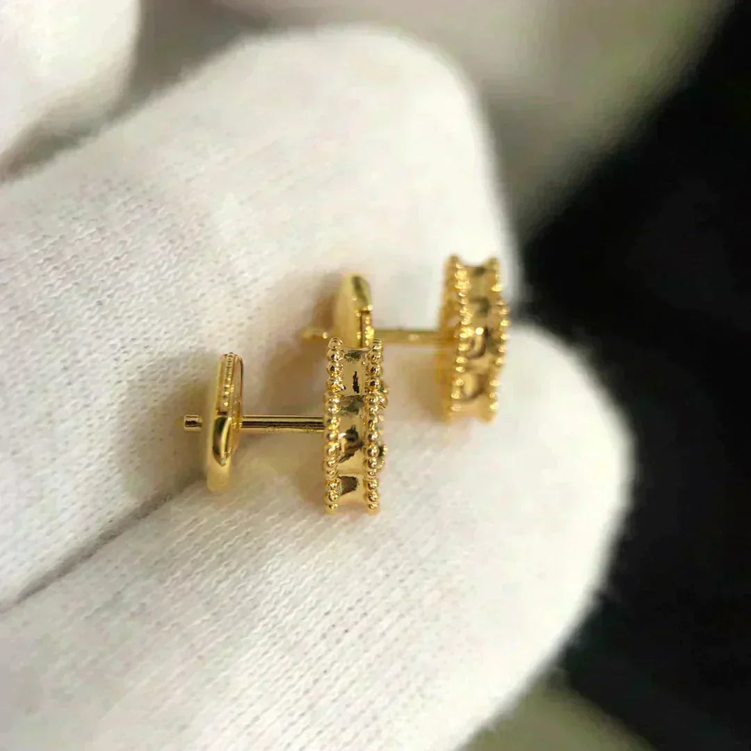 [Marins]CLOVER MINI 9.5MM MALACHITE  EARRINGS