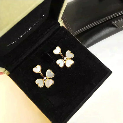 [Marins]CLOVER SWEET WHITE MOP EARRINGS