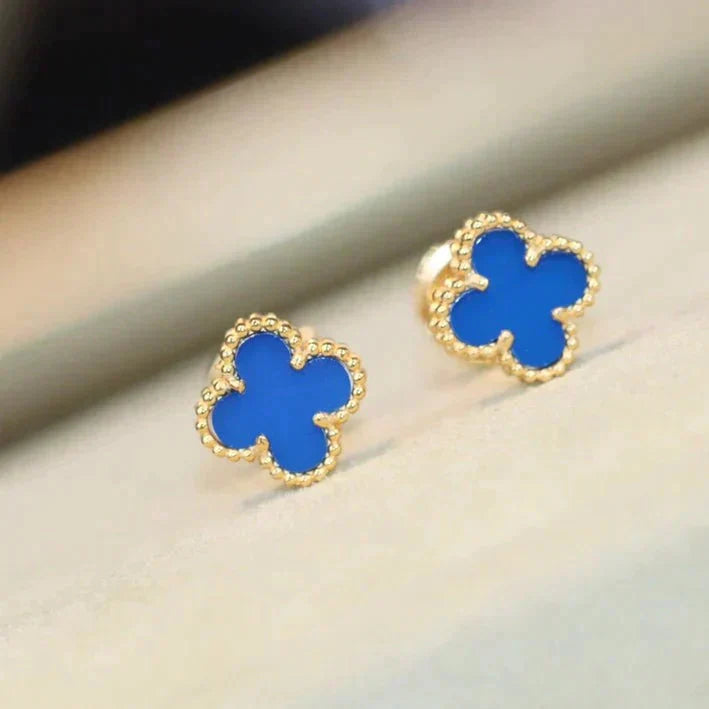 [Marins]CLOVER MINI 9.5MM TURQUOISE EARRINGS