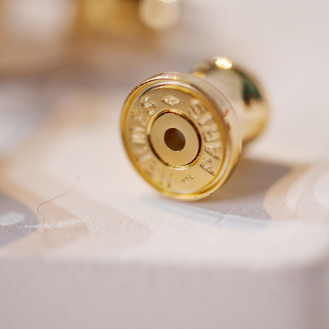 [Marins]MINI POP H GOLD EARRINGS GREY