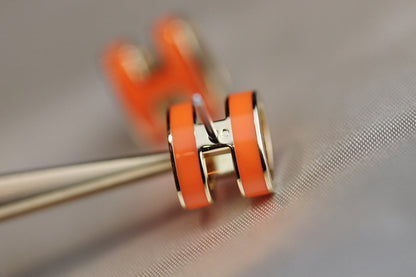[Marins]MINI POP H EARRINGS ORANGE