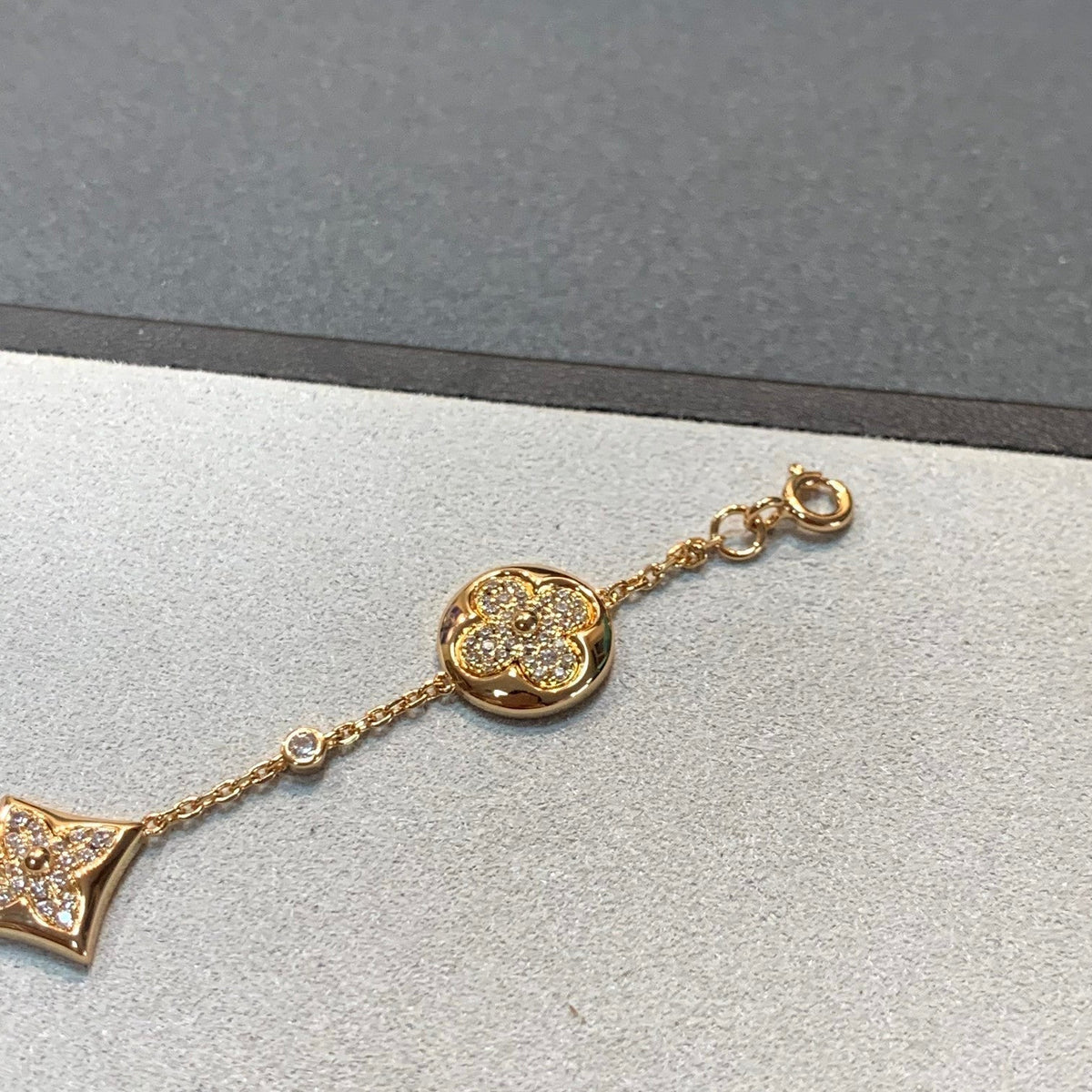 [Marins]STAR AND SUN 4 MOTIFS GOLD DIAMONDS BRACELET