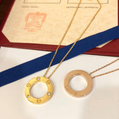 [Marins]LOVE NECKLACE 16MM 3 DIAMONDS