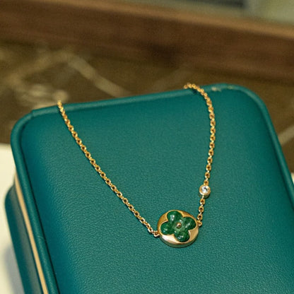 [Marins]SUN MALACHITE 1 DIAMOND PINK GOLD BRACELET