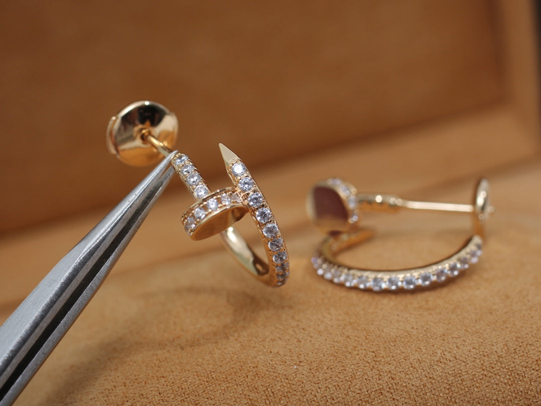 [Marins]JUSTE EARRINGS 12.75MM PINK GOLD DIAMOND