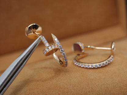 [Marins]JUSTE EARRINGS 12.75MM PINK GOLD DIAMOND