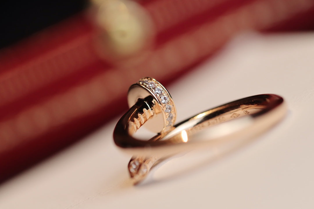 [Marins]JUSTE RING 2.65MM PINK GOLD DIAMOND