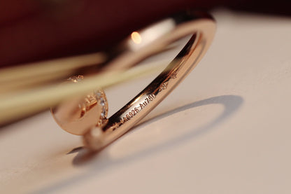 [Marins]JUSTE RING 2.65MM PINK GOLD DIAMOND
