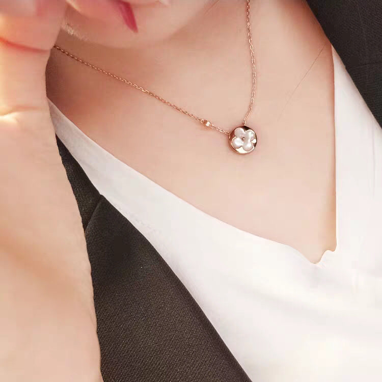 [Marins]SUN MOP GOLD 1 DIAMOND NECKLACE