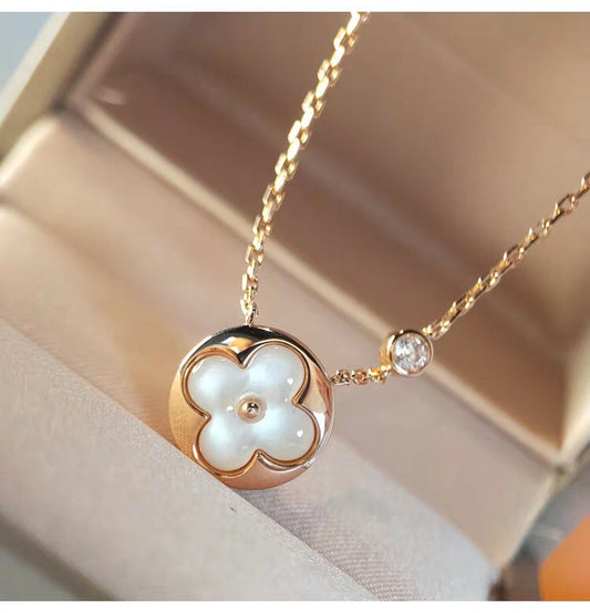 [Marins]SUN MOP GOLD 1 DIAMOND NECKLACE