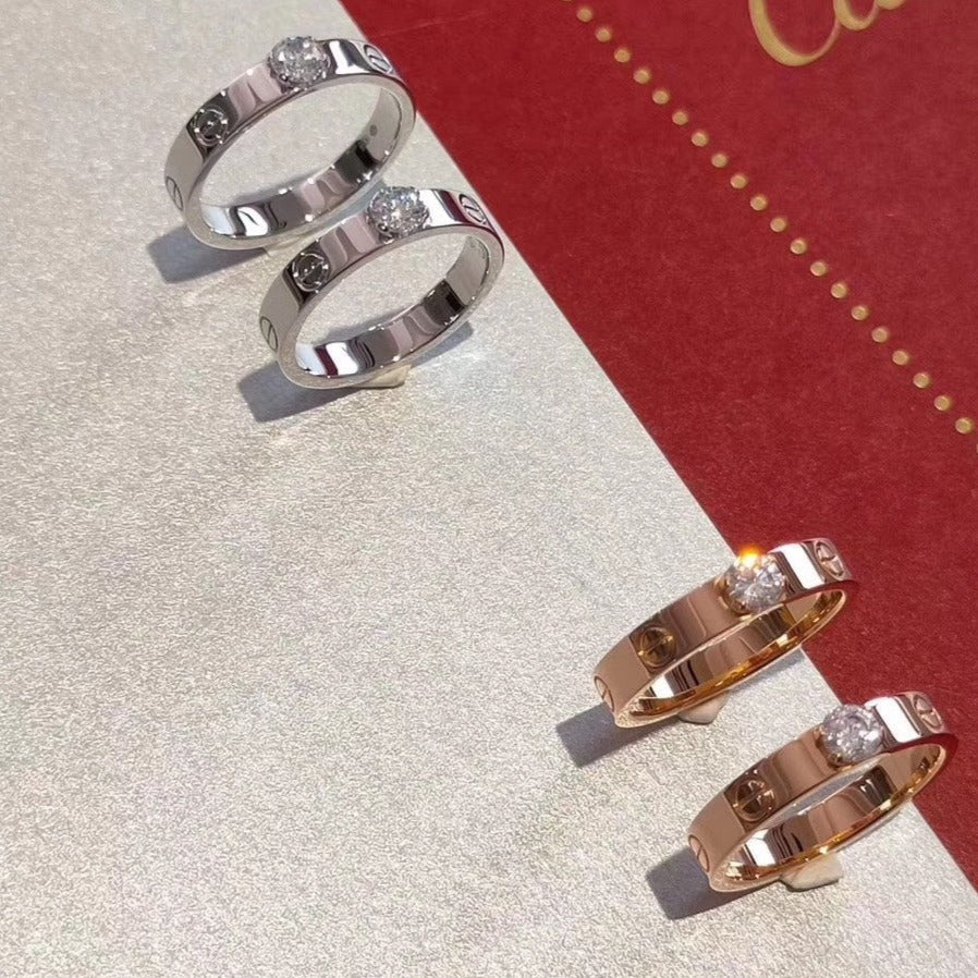 [Marins]LOVE RING 3.6MM 1 BIG DIAMOND