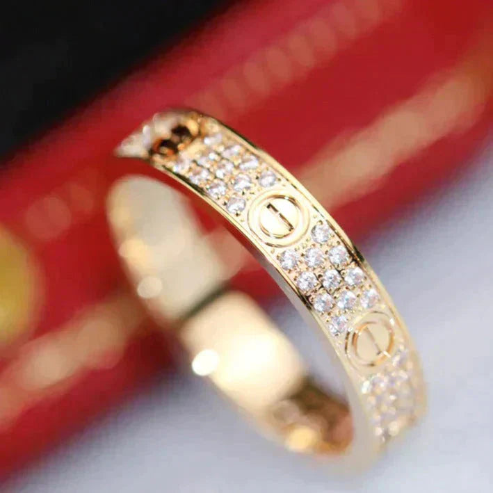[Marins]LOVE RING 3.6MM DIAMOND PAVED