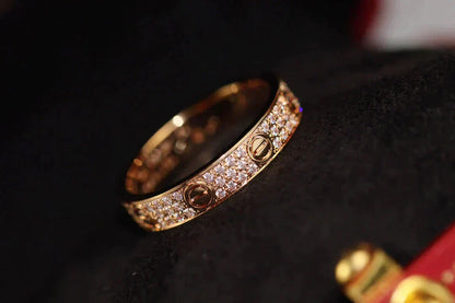 [Marins]LOVE RING 3.6MM DIAMOND PAVED