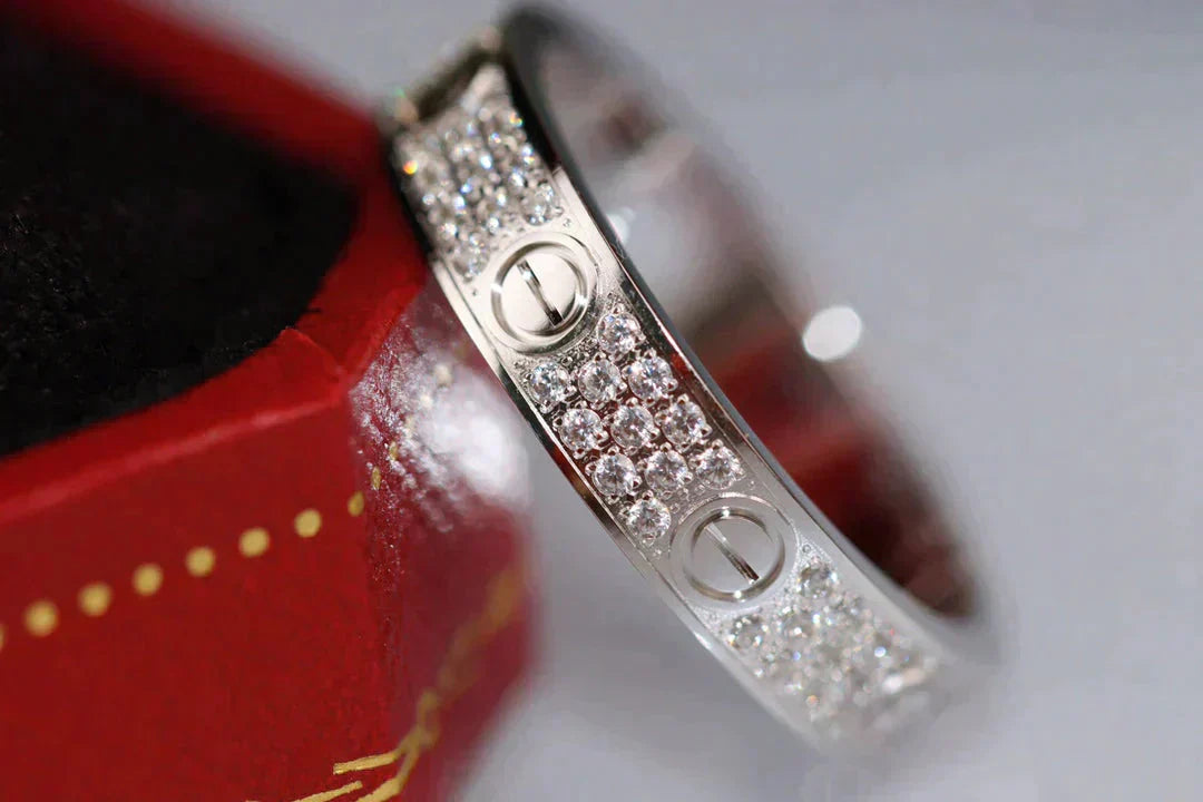 [Marins]LOVE RING 3.6MM DIAMOND PAVED