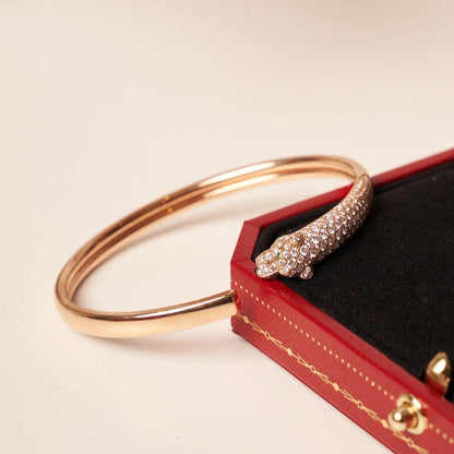 [Marins]PANTHERE Marins GOLD DIAMOND OPEN BRACELET