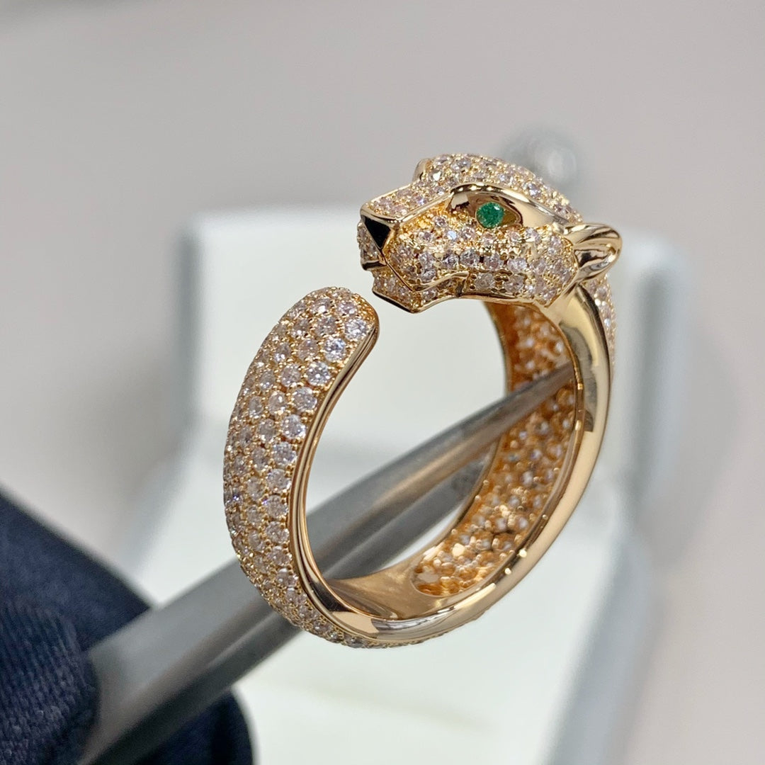 [Marins]PANTHERE PINK GOLD DIAMOND RING