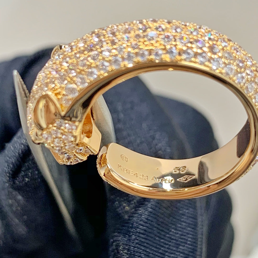 [Marins]PANTHERE PINK GOLD DIAMOND RING